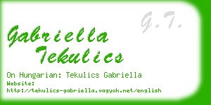 gabriella tekulics business card